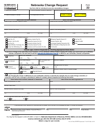 Document preview: Form 22 Nebraska Change Request - Nebraska