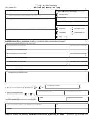 Document preview: Form PH-2 Income Tax Registration - City of Port Huron, Michigan