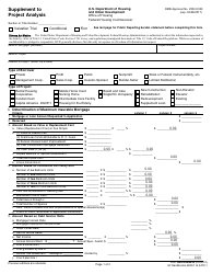 Document preview: Form HUD-92264-A Supplement to Project Analysis