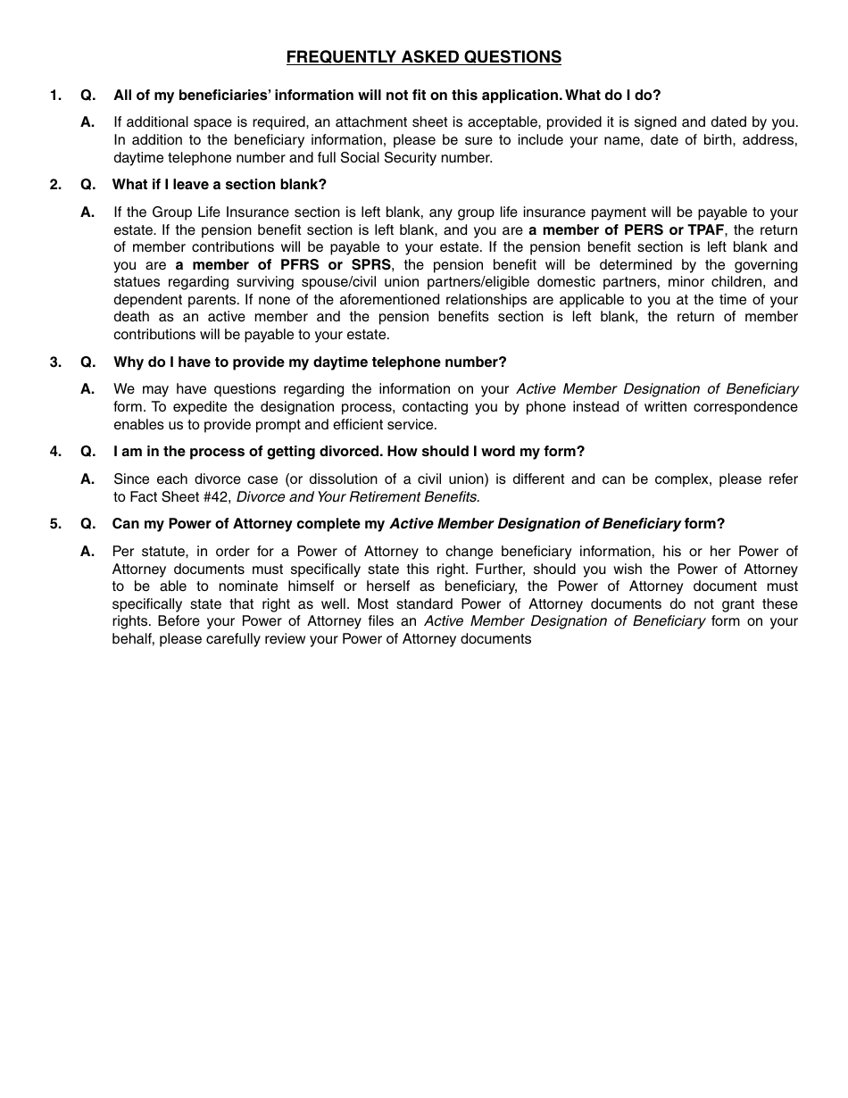 Form EB-0214-01117 Active Member Designation of Beneficiary - New Jersey, Page 4