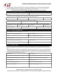 Document preview: Form 3940 Paternity Acknowledgement - Georgia (United States)