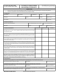 Document preview: Form NSCTNG016 Statement of Understanding - Recruiting Station Duty
