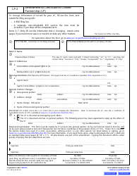 Form LP-2 Amendment to Certificate of Limited Partnership (Lp) - California