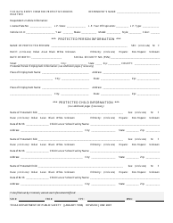&quot;Protective Orders Data Entry Form for Texas Crime Information Center (Tcic)&quot; - Texas, Page 2
