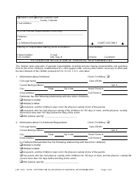 Document preview: Form JDF1413 Petition for Allocation of Parental Responsibilities - Colorado