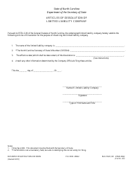 Form L-07 Articles of Dissolution of Limited Liability Company - North Carolina, Page 2