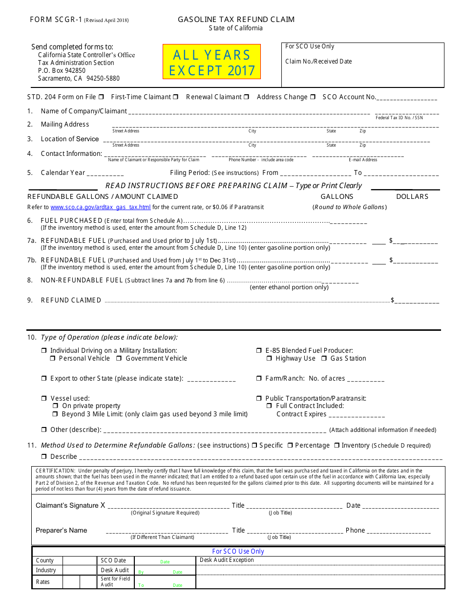 Form SCGR 1 Fill Out Sign Online And Download Fillable PDF 