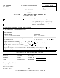 Document preview: Form 96-4 Veteran Application for Statutory Exemption - Massachusetts