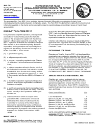 Form RRF-1 Annual Registration Renewal Fee Report to Attorney General of California - California, Page 2