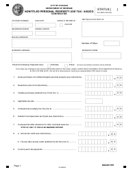 Form 8402CO (CONTRACTOR) Nontitled Personal Property Use Tax - City of Chicago, Illinois