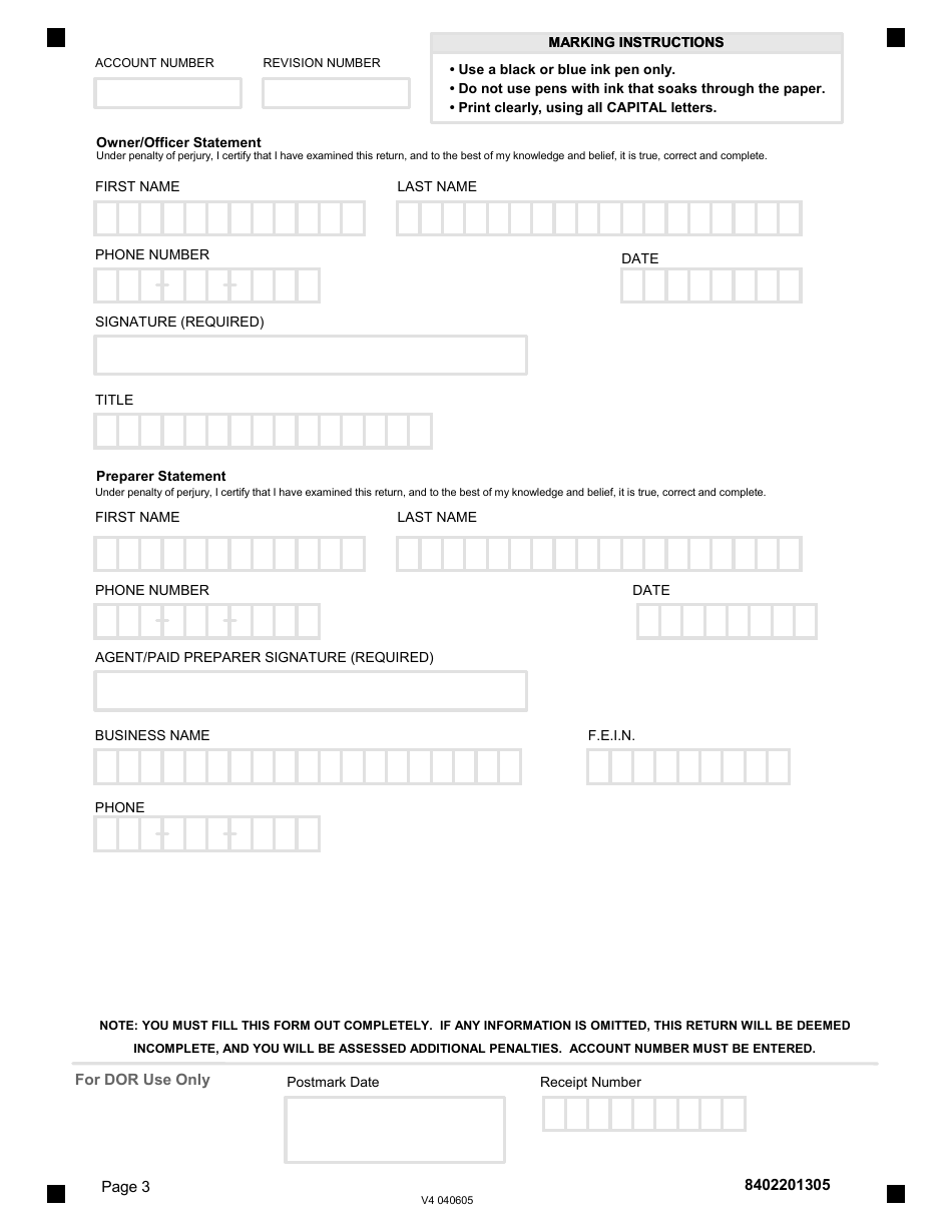 Form 8402CO (CONTRACTOR) Nontitled Personal Property Use Tax - City of Chicago, Illinois, Page 3