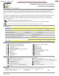 form 1932 certificate exemption streamlined sales and use tax agreement south dakota