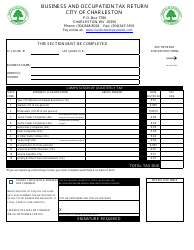 Business and Occupation Tax Return Form - West Virginia