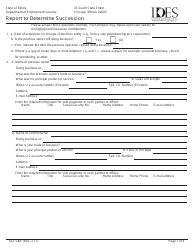 Document preview: Form UI-1 S&P Report to Determine Succession - Illinois