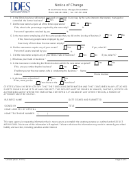 Form UI-50A Notice of Change - Illinois, Page 3