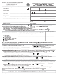 Document preview: Form RDA1559 Report to Determine Status Application for Employer Number - Tennessee