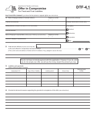 Document preview: Form DTF-4.1 Offer in Compromise for Fixed and Final Liabilities - New York