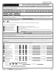 Document preview: VA Form 21-0960M-16 Wrist Conditions Disability Benefits Questionnaire