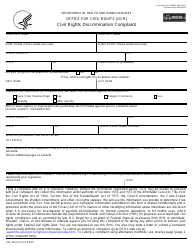 Form HHS-700 Civil Rights Discrimination Complaint