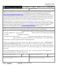 Document preview: VA Form 22-8692A Extended Student Work-Study Agreement