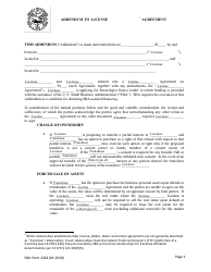 SBA Form 2462 Addendum to Franchise Agreement, Page 2
