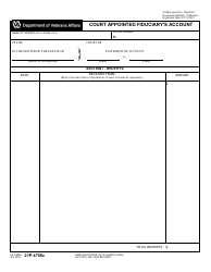 VA Form 21P-4706C Court Appointed Fiduciary&#039;s Account