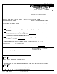 VA Form 21P-0516-1 Improved Pension Eligibility Verification Report (Veteran With No Children)