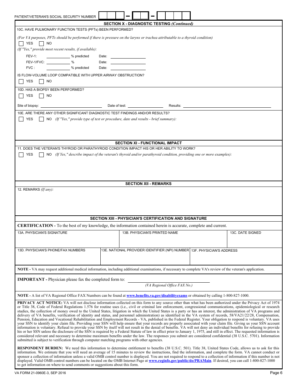 VA Form 21-0960E-3 - Fill Out, Sign Online and Download Fillable PDF ...