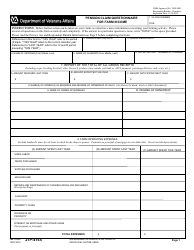 VA Form 21P-4165 Pension Claim Questionnaire for Farm Income