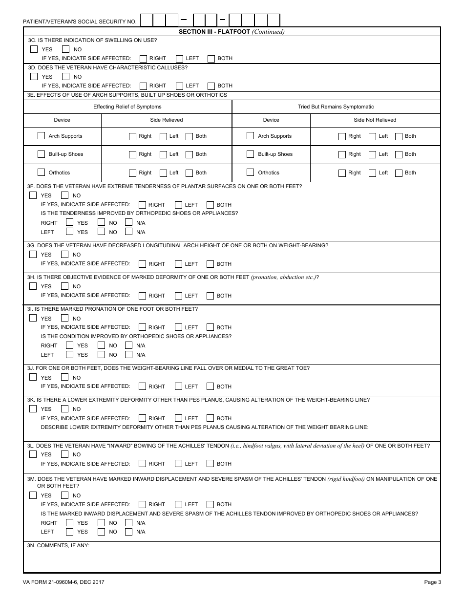 VA Form 21-0960M-6 - Fill Out, Sign Online and Download Fillable PDF ...