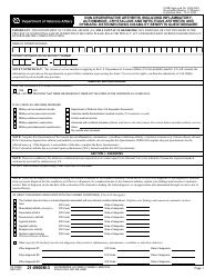 VA Form 21-0960M-3 Non-degenerative Arthritis (Including Inflammatory, Autoimmune, Crystalline and Infectious Arthritis) and Dysbaric Osteonecrosis Disability Benefits Questionnaire