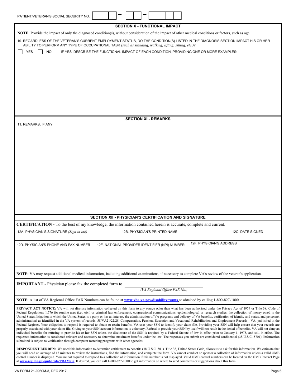 VA Form 21-0960M-3 - Fill Out, Sign Online and Download Fillable PDF ...