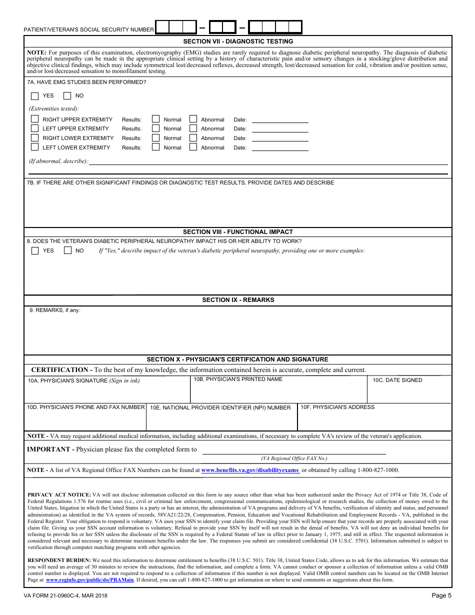 VA Form 21-0960C-4 - Fill Out, Sign Online and Download Fillable PDF ...