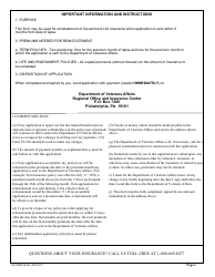 VA Form 29-353 Application for Reinstatement (Non Medical - Comparative Health Statement), Page 2