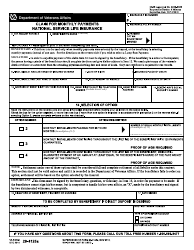 VA Form 29-4125A Claim for Monthly Payments National Service Life Insurance