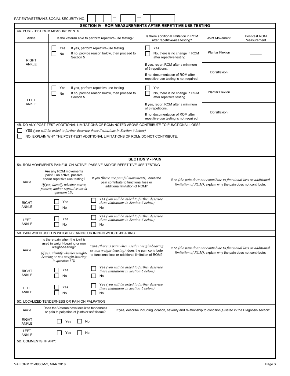 VA Form 21-0960M-2 - Fill Out, Sign Online and Download Fillable PDF ...