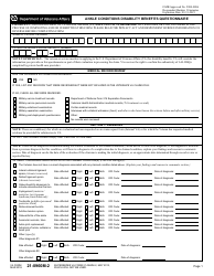 Document preview: VA Form 21-0960M-2 Ankle Conditions Disability Benefits Questionnaire