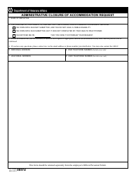 Document preview: VA Form 0857D Administrative Closure of Accommodation Request