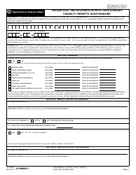Document preview: VA Form 21-0960I-1 Persian Gulf and Afghanistan Infectious Diseases Disability Benefits Questionnaire