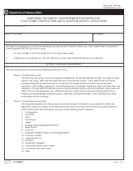 VA Form 10-0388-5 Additional Documents and Information Required for State Home Construction and Acquisition Grants Application