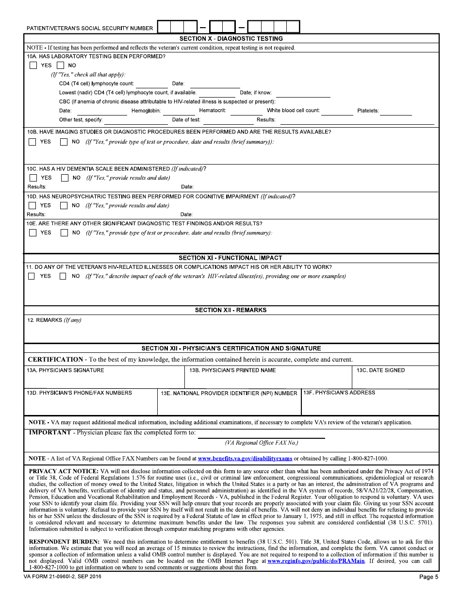 VA Form 21-0960I-2 - Fill Out, Sign Online and Download Fillable PDF ...