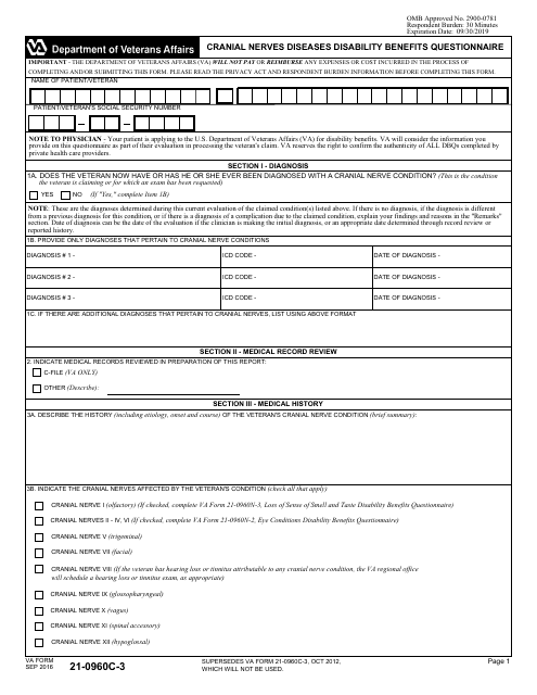 VA Form 21-0960C-3  Printable Pdf