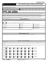 VA Form 21-0960N-2 Eye Conditions Disability Benefits Questionnaire