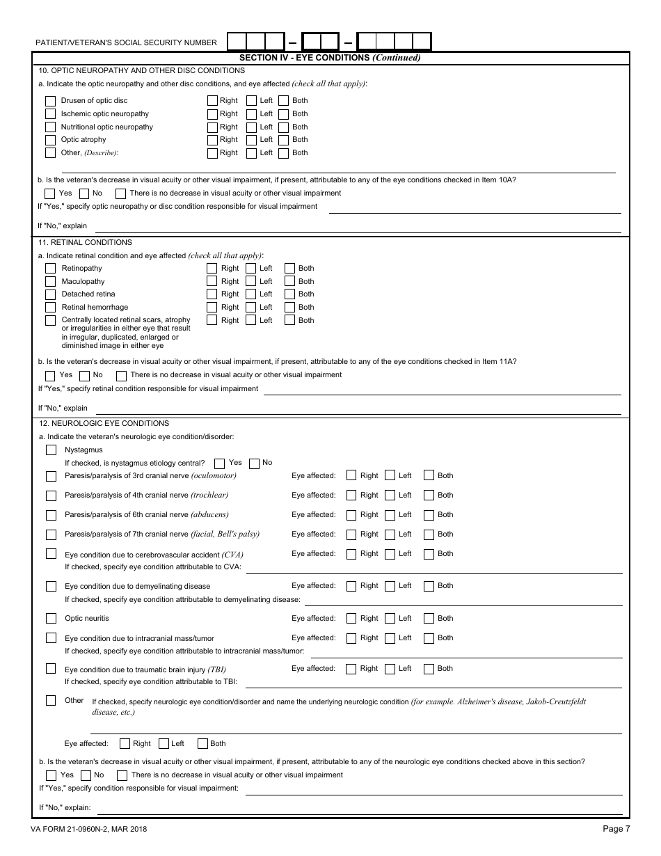 VA Form 21-0960N-2 - Fill Out, Sign Online and Download Fillable PDF ...