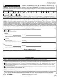 Document preview: VA Form 21-0960P-1 Eating Disorders Disability Benefits Questionnaire