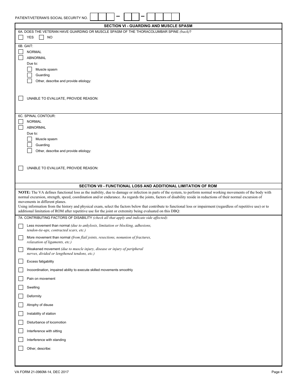 VA Form 210960M14 Fill Out, Sign Online and Download Fillable PDF