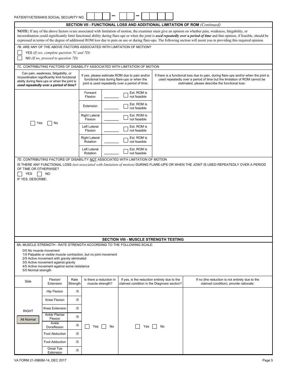 VA Form 21-0960M-14 - Fill Out, Sign Online and Download Fillable PDF ...