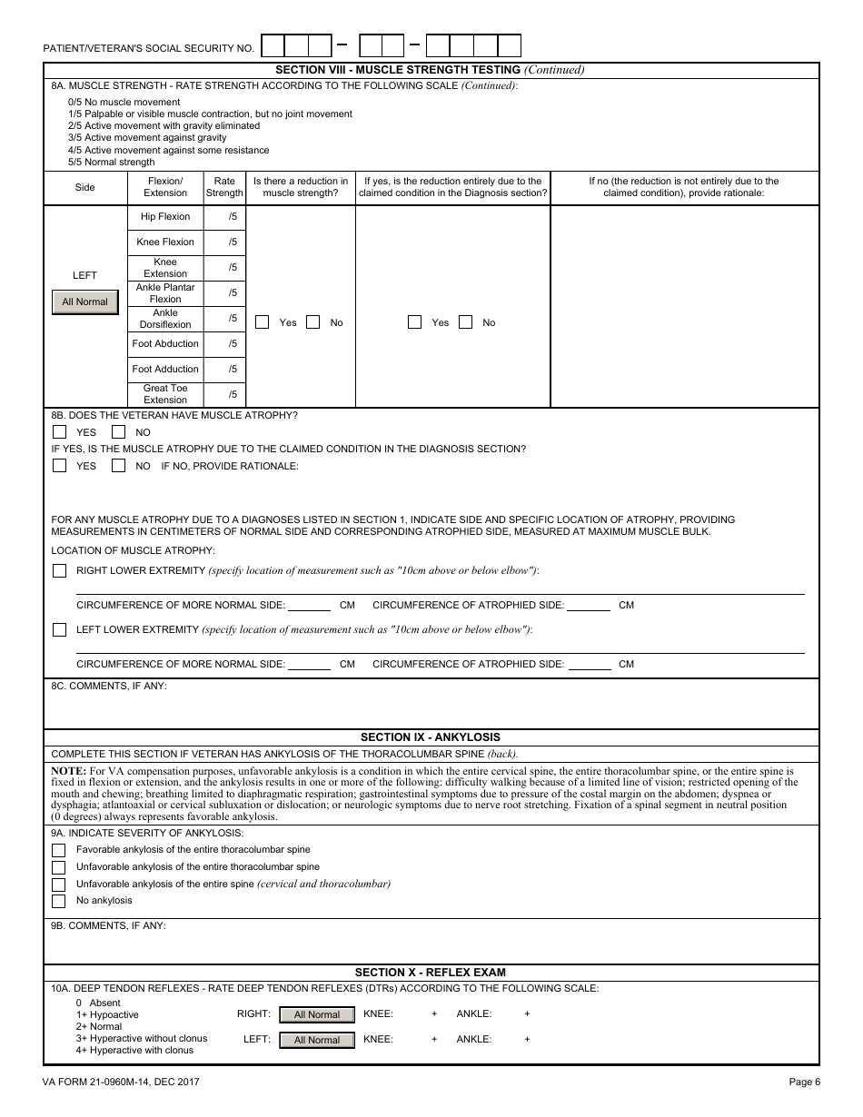 VA Form 21-0960M-14 - Fill Out, Sign Online and Download Fillable PDF ...