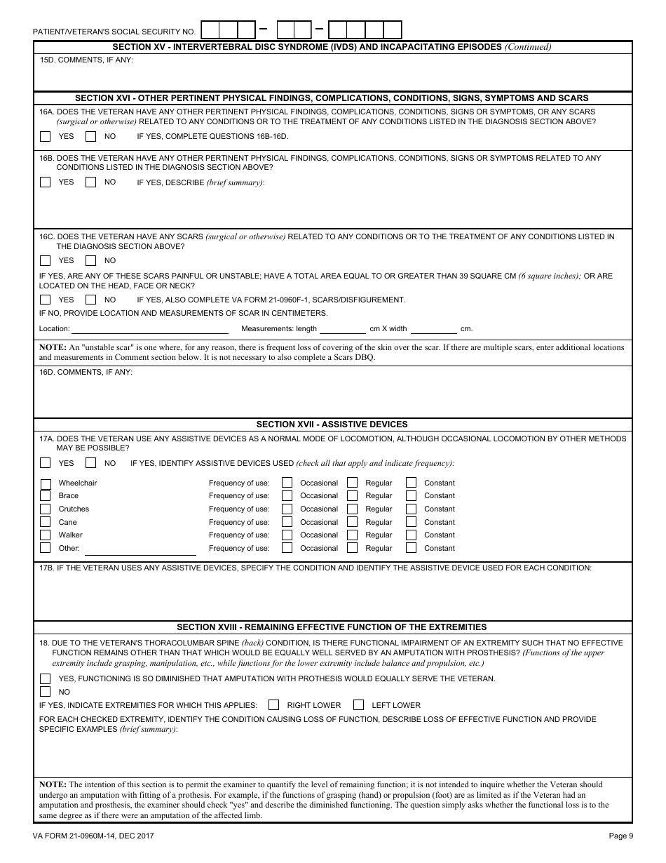 Va Form 21 0960m 14 Fill Out Sign Online And Download Fillable Pdf Templateroller 2251