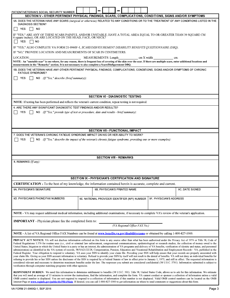 VA Form 21-0960Q-1 - Fill Out, Sign Online and Download Fillable PDF ...